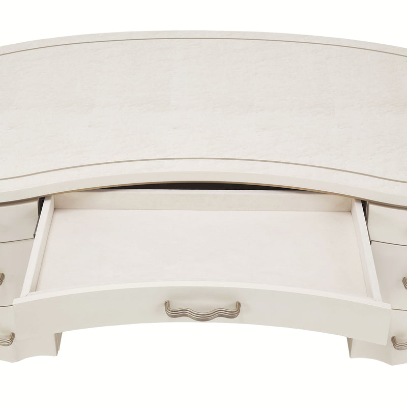 London Place - Desk - Creamy Pearl - R&R Furniture Gallery (Fountain Valley, CA)