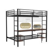 Ethan - Bunk Bed With Desk, Charging Station, Storage Shelves - R&R Furniture Gallery (Fountain Valley, CA)