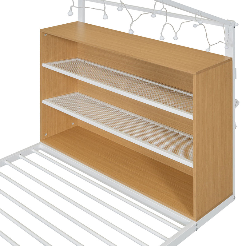 Bed House Frame With Shelves And Lights - R&R Furniture Gallery (Fountain Valley, CA)