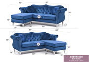 Glory Furniture Hollywood sofa chaise in beige stationary sectional with plush cushions and modern design.
