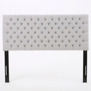Queen Size Headboard With Button Tufting - Light Gray - R&R Furniture Gallery (Fountain Valley, CA)