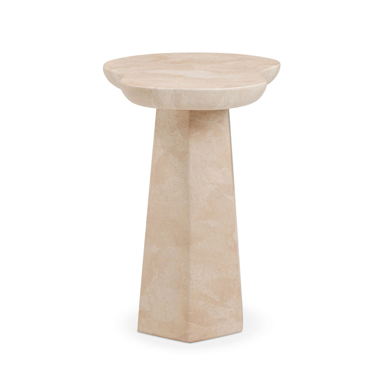 Zaya - Faux Marble Side Table - Rose - R&R Furniture Gallery (Fountain Valley, CA)