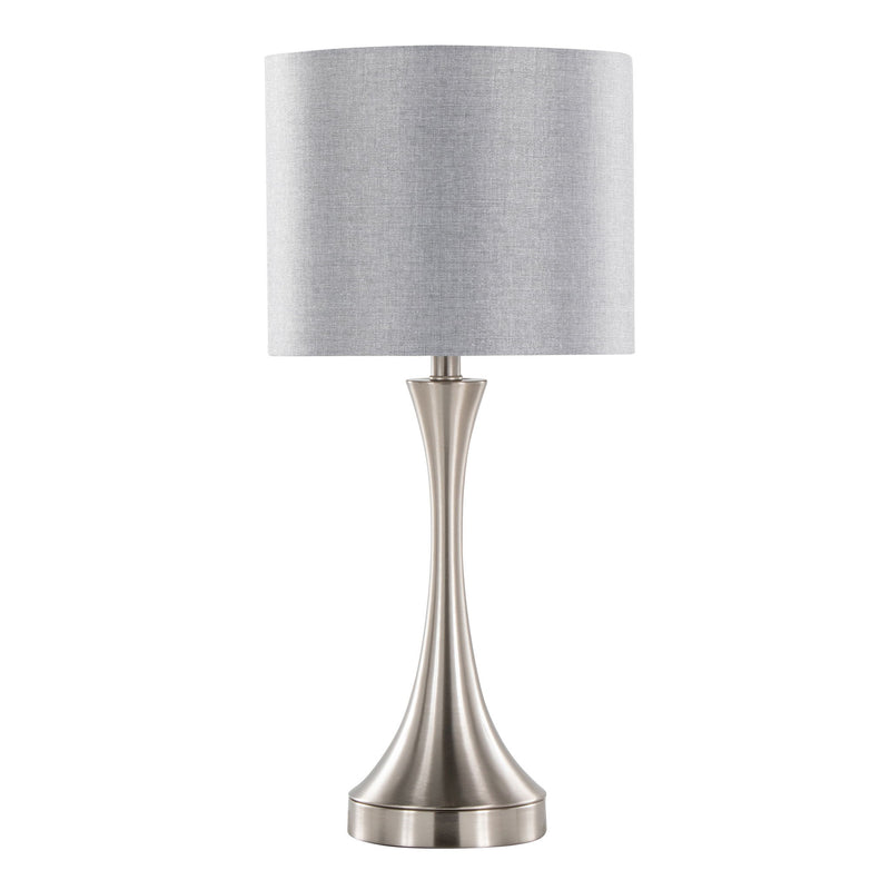 Pair of Lumi Source Lenuxe contemporary table lamps with built-in USB ports, featuring sleek modern design and adjustable shades.
