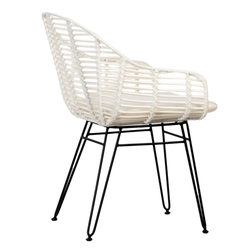 Niles - Outdoor Dining Chair (Set of 2) - White With Black