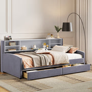 Luxurious Upholstered Platform Bed With Storage Drawers - R&R Furniture Gallery (Fountain Valley, CA)