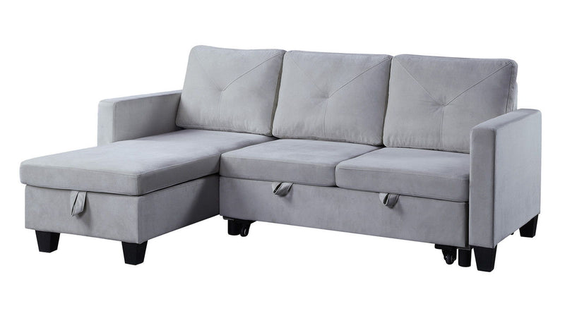 Nova - Reversible Sleeper Sectional Sofa With Storage Chaise - R&R Furniture Gallery (Fountain Valley, CA)