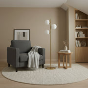 Brilliance - Modern Floor Lamp, Opal Shades And Round Base - Clear / Gold - R&R Furniture Gallery (Fountain Valley, CA)