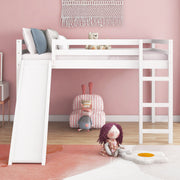Full Loft Bed With Slide, Multifunctional Design - White - R&R Furniture Gallery (Fountain Valley, CA)