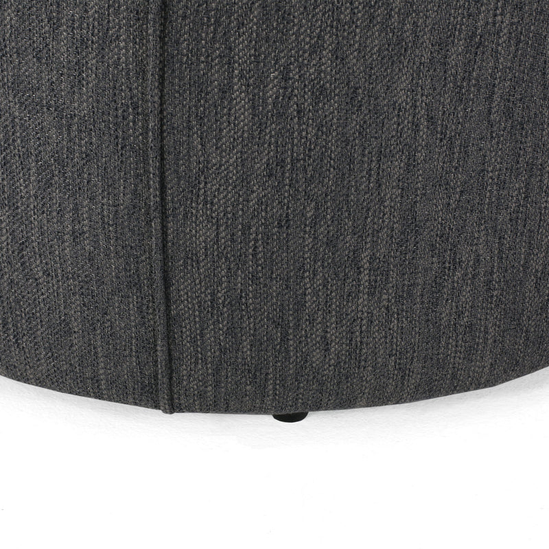 Contemporary Ottoman With Tonal Piping And Button Tuft Design - R&R Furniture Gallery (Fountain Valley, CA)
