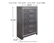 Lodanna - Five Drawer Chest - Gray - R&R Furniture Gallery (Fountain Valley, CA)