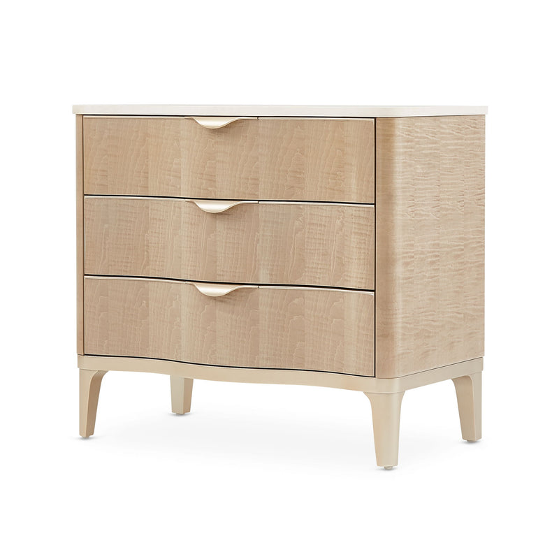 Malibu Crest - 3-Drawer Nightstand - Blush - R&R Furniture Gallery (Fountain Valley, CA)