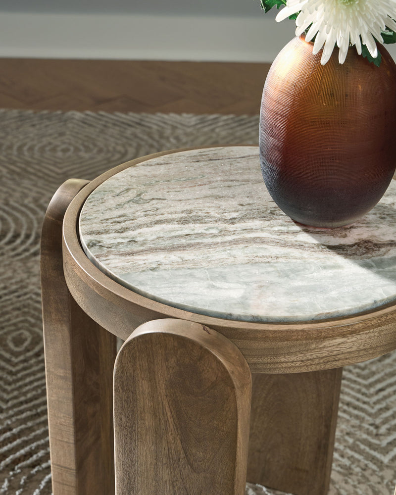 Gavrilley - Accent Table - Gray / White / Brown - R&R Furniture Gallery (Fountain Valley, CA)