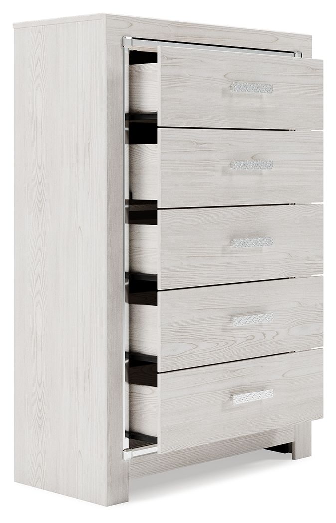 Altyra - Five Drawer Chest - White - R&R Furniture Gallery (Fountain Valley, CA)