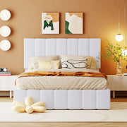 Elegant Upholstered Platform Bed With Hydraulic Storage System - R&R Furniture Gallery (Fountain Valley, CA)