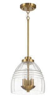 Ember - 3 Candle Lights Chain Pendant - Clear / Gold - R&R Furniture Gallery (Fountain Valley, CA)