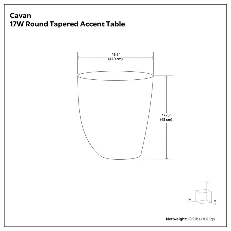 Cavan - Cast Aluminum Side Table - Antique Brass - R&R Furniture Gallery (Fountain Valley, CA)