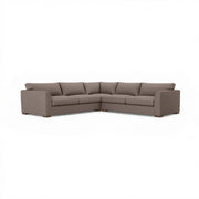 Classic Home Bryson 3-piece stationary sectional in ElPaso fabric, shown in a modern living room setting.