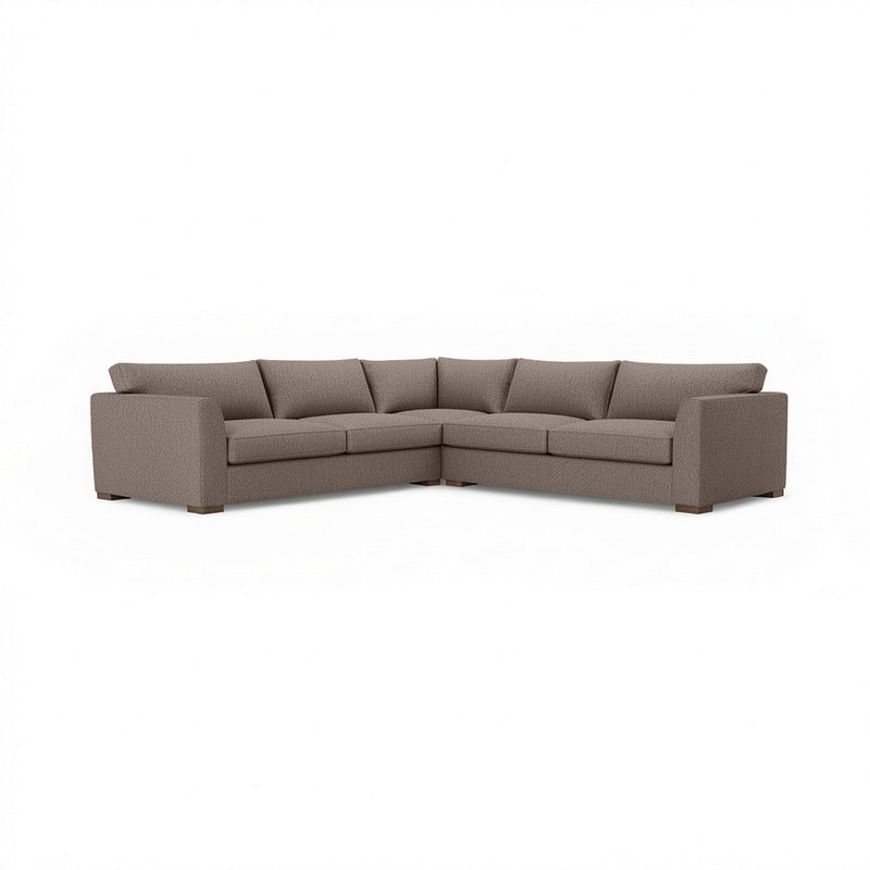 Classic Home Bryson 3-piece stationary sectional in ElPaso fabric, shown in a modern living room setting.