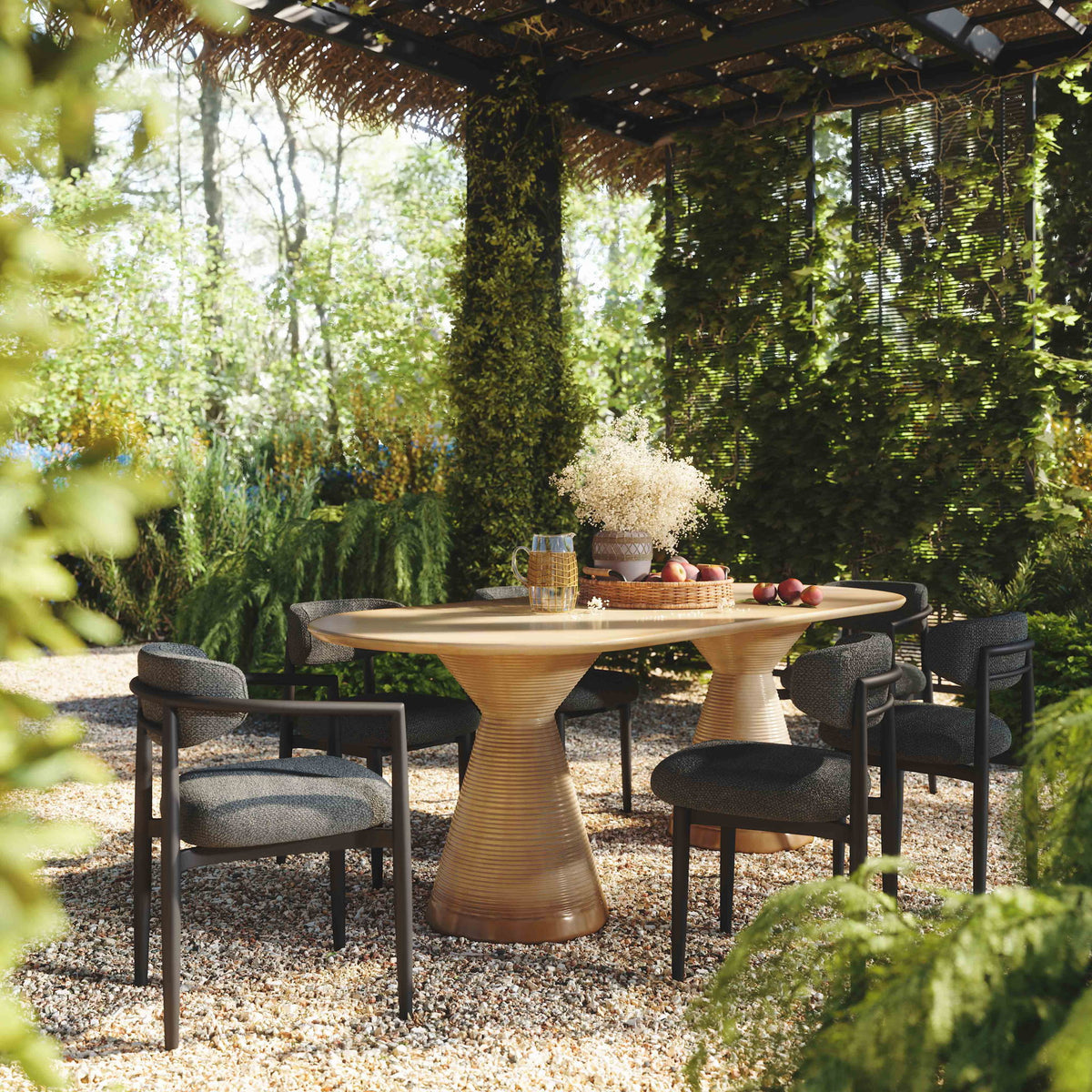 Annika - Outdoor Dining Arm Chair - R&R Furniture Gallery (Fountain Valley, CA)