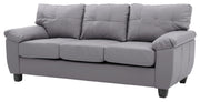 Comfortable stationary sofa by Glory Furniture with plush cushions and modern design, perfect for living room relaxation.