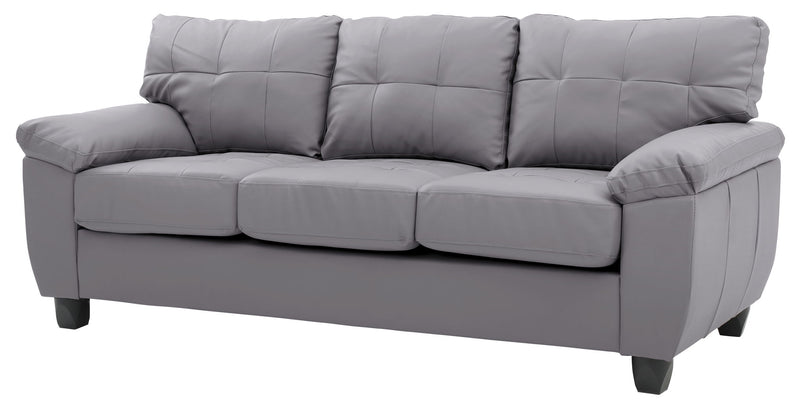 Comfortable stationary sofa by Glory Furniture with plush cushions and modern design, perfect for living room relaxation.