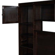 DreamHaus cabinet bed with integrated shelf, all-in-one cabinet, and built-in sockets, showcasing a modern multi-functional bedroom furniture piece.