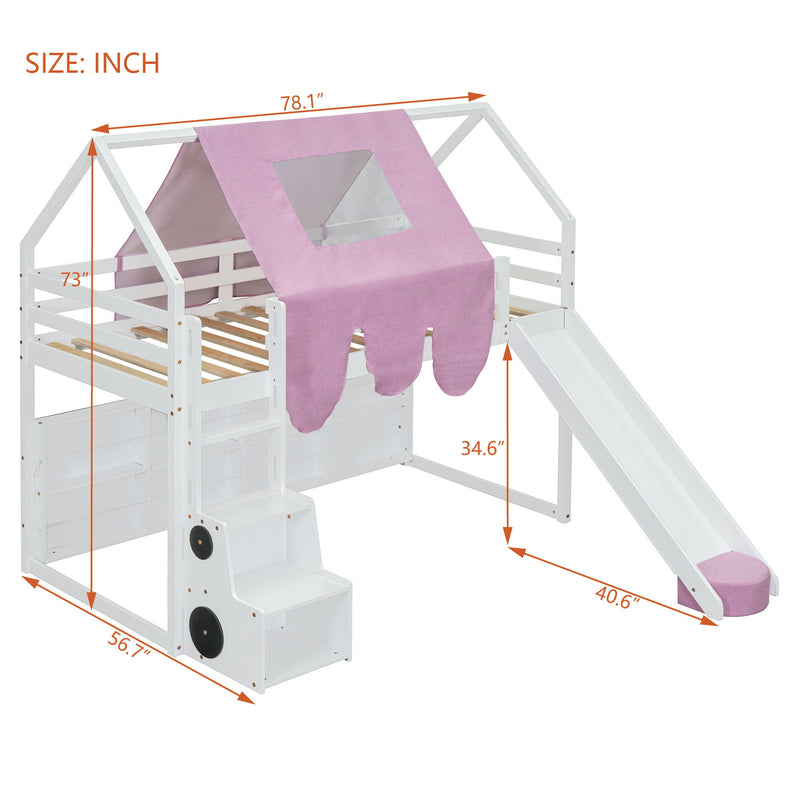 Loft Bed With House Shaped Frame And Tent - R&R Furniture Gallery (Fountain Valley, CA)