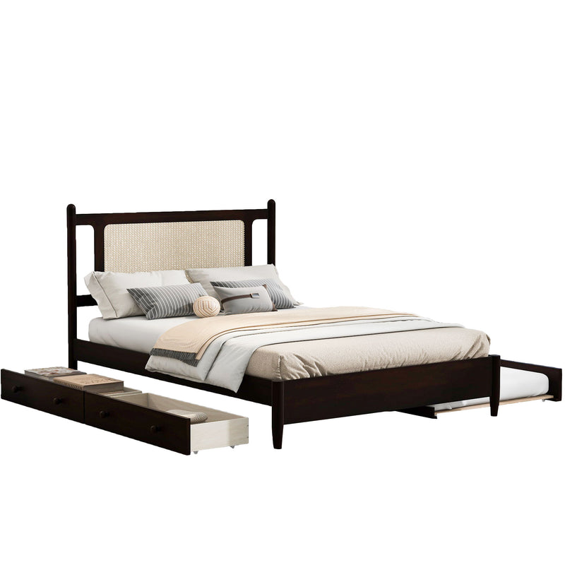 Platform Bed With 2 Big Drawers & Trundle - R&R Furniture Gallery (Fountain Valley, CA)