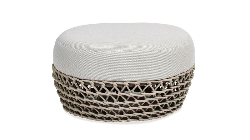 Willow - Round Upholstered Patio Ottoman - R&R Furniture Gallery (Fountain Valley, CA)