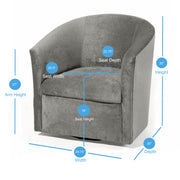 Eden - Swivel Chair With Upholstery And Hardwood Frame - R&R Furniture Gallery (Fountain Valley, CA)