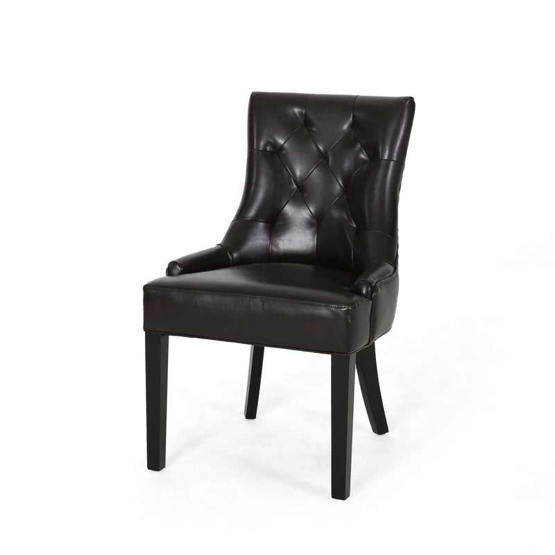 Contemporary Cheney Dining Chair Set With Tufted Design - R&R Furniture Gallery (Fountain Valley, CA)