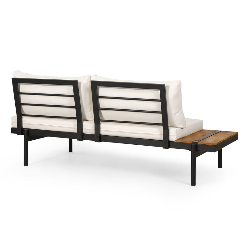 Noble House Theo 2 Seater Sofa with plush fabric and modern design, featuring wide armrests and comfortable cushions.