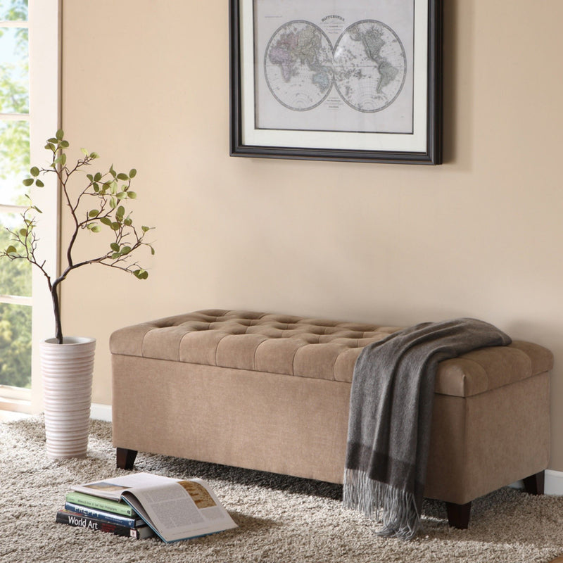 Elegant Design Tufted Top, Soft Close Storage Bench - R&R Furniture Gallery (Fountain Valley, CA)