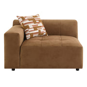 Zoey - Modular - LF Arm Chair With Pillow - Chocolate Suede - R&R Furniture Gallery (Fountain Valley, CA)