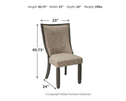 Tyler Creek - Dining UPH Side Chair (Set of 2) - Framed Back - Black / Grayish Brown - R&R Furniture Gallery (Fountain Valley, CA)