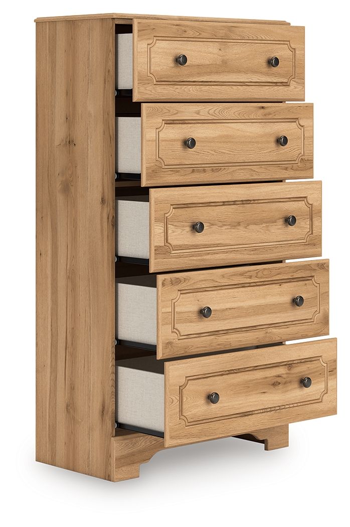 Aleaport - Five Drawer Chest - Warm Brown - R&R Furniture Gallery (Fountain Valley, CA)