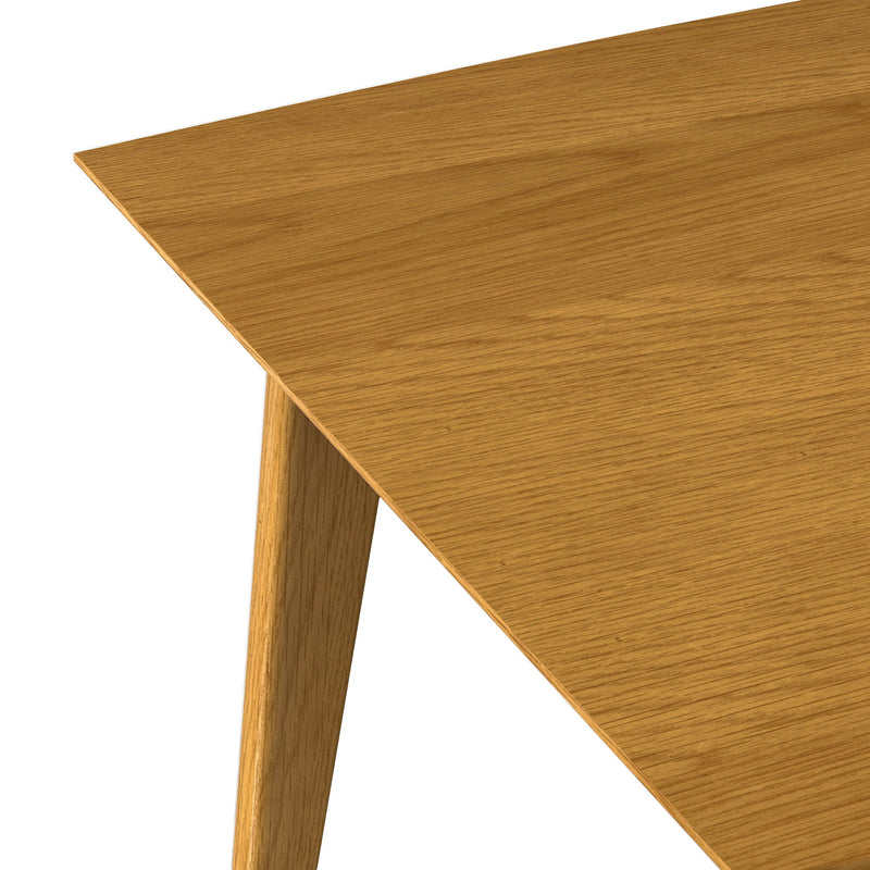 Simpli-Home Draper rectangular dining table with a smooth wood top and sturdy legs, perfect for modern dining rooms.