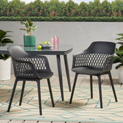 Set of two Noble House Azalea chairs with wooden legs and upholstered seats, modern design for living or dining spaces.