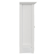 Simpli-Home Amherst accent storage cabinet with wood finish and multiple compartments, ideal for living room or hallway decor.