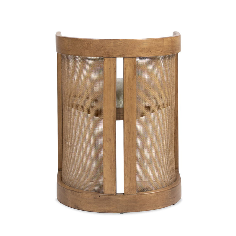 Lilith - Curved Upholstered Dining Chair, Stain Resistant High - White Pepper - R&R Furniture Gallery (Fountain Valley, CA)