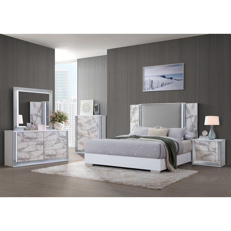 Moon - Dresser With LED Lighting - Marble - R&R Furniture Gallery (Fountain Valley, CA)