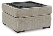 Calnita - Ottoman With Storage - Sisal - R&R Furniture Gallery (Fountain Valley, CA)