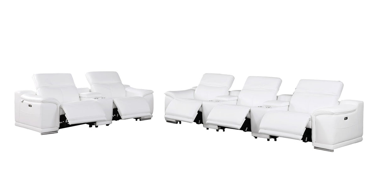 9762 - 8-Piece Modular Power Reclining Sofa And Console Loveseat Set With