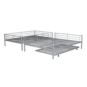 Steel construction bunk bed from DreamHaus with a sturdy frame, ladder, and safety rails for children’s bedroom use.