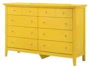 Elegant Glory Furniture dresser with sleek drawers, ideal for any room, showcasing a modern, stylish storage solution.
