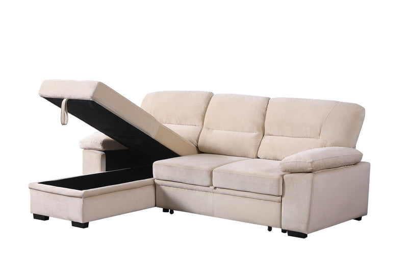 Kipling - Reversible Sleeper Sectional Sofa Chaise - R&R Furniture Gallery (Fountain Valley, CA)