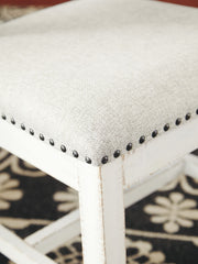 Valebeck - Dining UPH Side Chair (Set of 2) - Beige / White - R&R Furniture Gallery (Fountain Valley, CA)