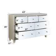 Sliverfluff - Dresser - Mirrored & Champagne - R&R Furniture Gallery (Fountain Valley, CA)