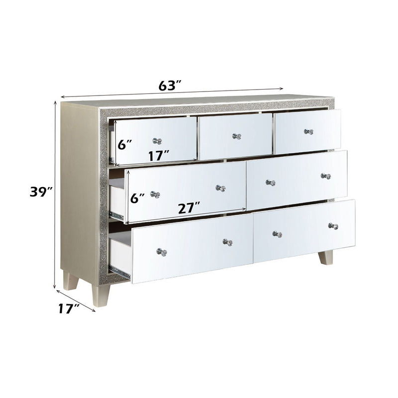 Sliverfluff - Dresser - Mirrored & Champagne - R&R Furniture Gallery (Fountain Valley, CA)