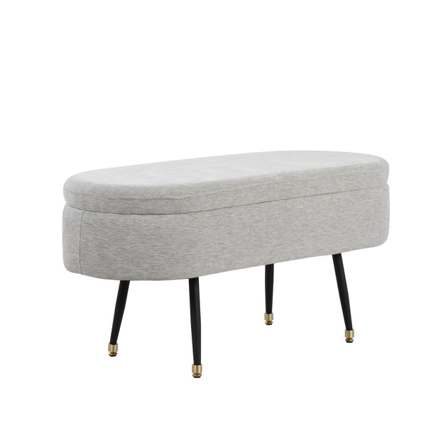 Harvey - Contemporary Storage Bench - Gray